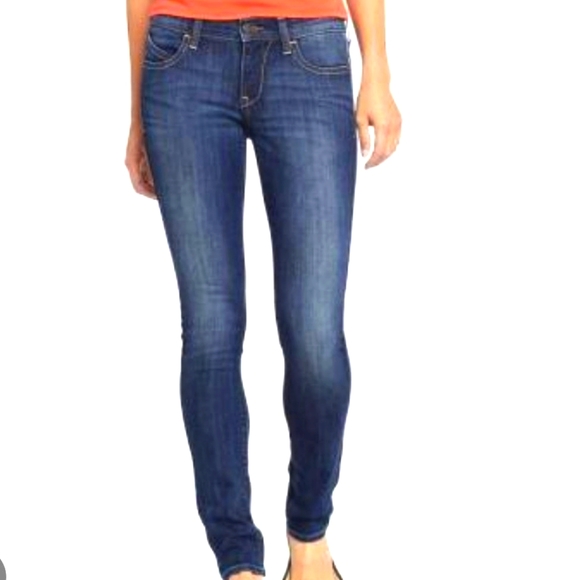 Old Navy Diva Jeans Slim Straight Skinny Medium Distressed Wash 6 - Picture 2 of 8